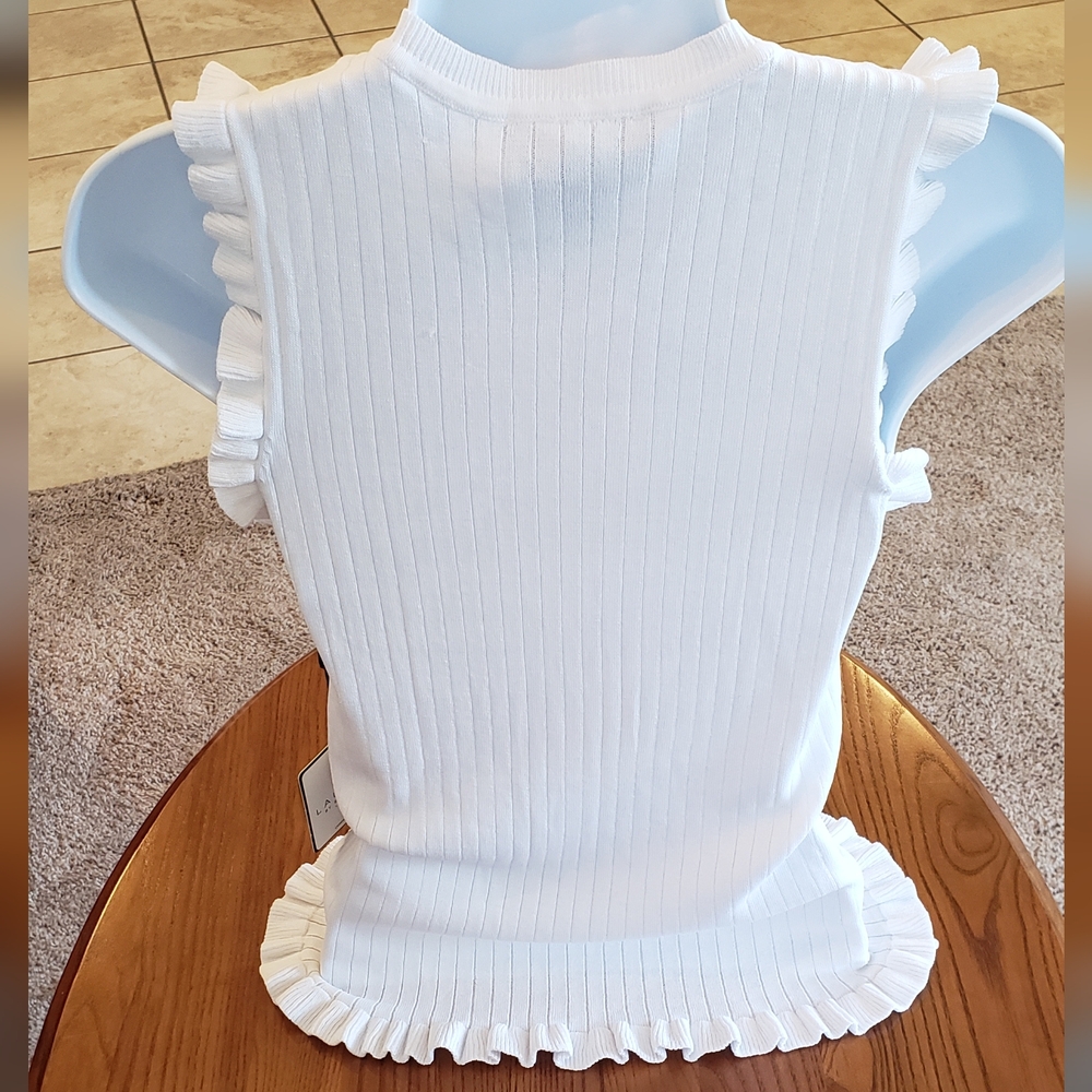 Laundry by Shelli Segal white tank, size S - NEW - Picture 2 of 9